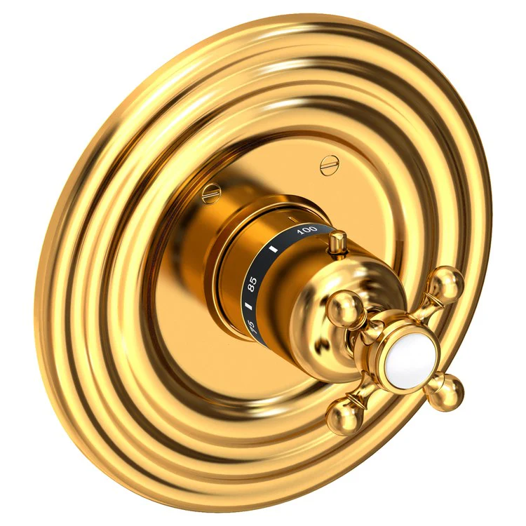 Astor Round Thermostatic Valve Trim with Cross Handle - Frankwebs