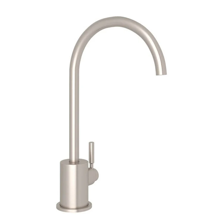 Filter Faucet Lux 1 Lever Satin Nickel C-Spout 1 Hole Stainless Steel 7-1/2 Inch - Frankwebs
