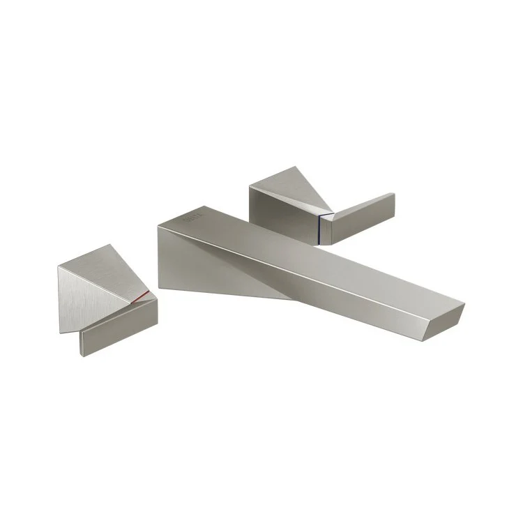 Lavatory Trim Trillian Wall Mount 2 Lever Lumicoat Stainless ADA - Frankwebs