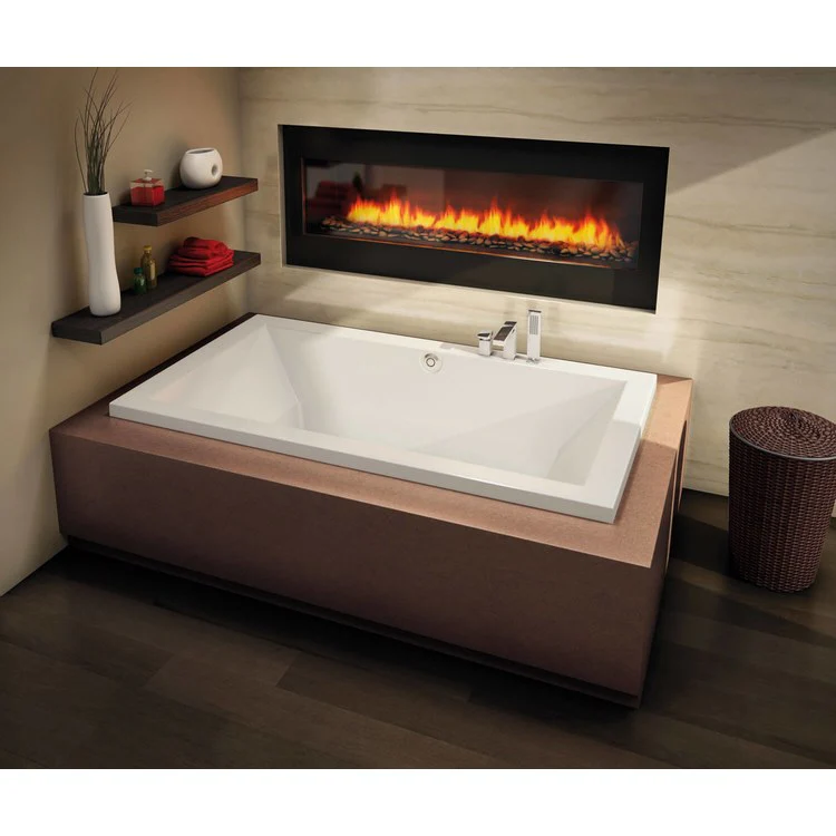 Tub Aliki 72L x 42W Inch Drop-In Combined Hydrofeel Aerofeel Center White Acrylic - Frankwebs