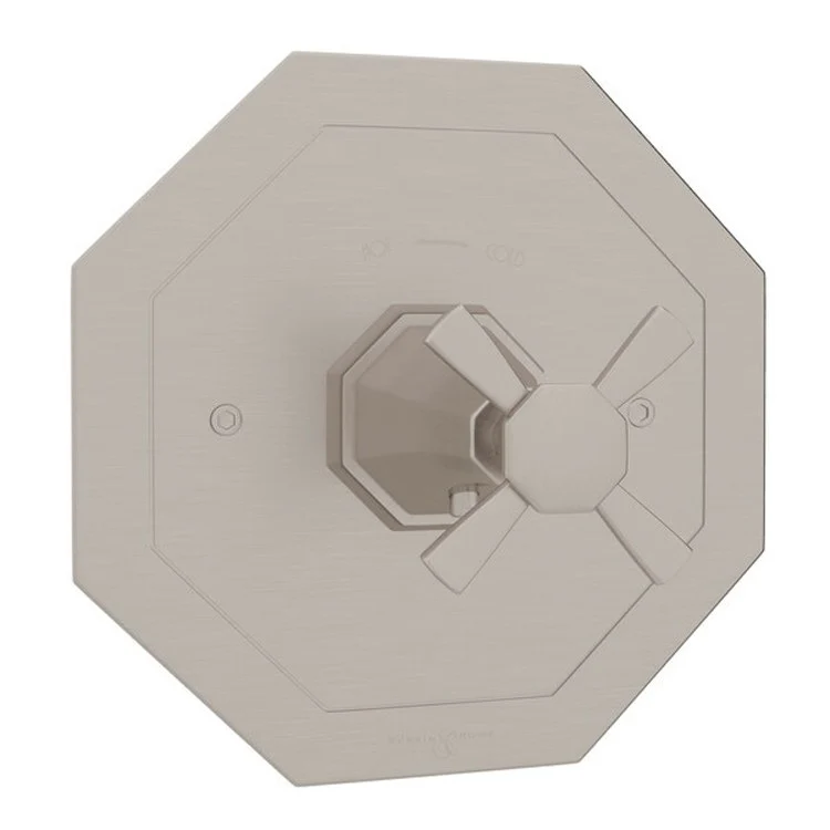 Thermostatic Trim Deco 3/4 Inch without Volume Control 1 Cross Polished Chrome Brass - Frankwebs