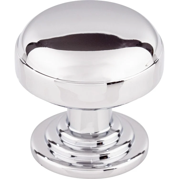 Knob Ellis Round Polished Chrome Zinc Alloy 1-1/4 Inch - Frankwebs