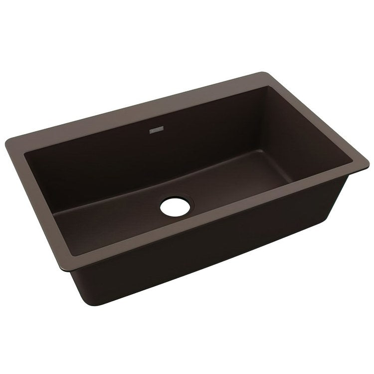 Kitchen Sink Quartz Classic 33 x 21 Inch Single Bowl Greystone Drop-In - Frankwebs