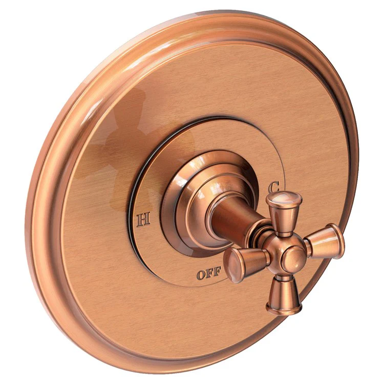 Pressure Balance Valve Trim Aylesbury Round 1 Cross Antique Copper ADA Depth 4 Inch - Frankwebs