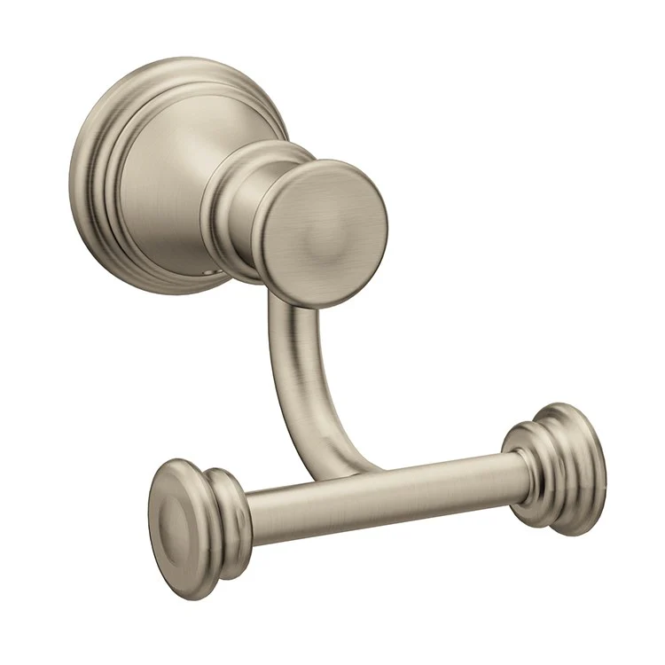 Robe Hook Belfield Double Polished Nickel 3-1/8 Inch 3-3/4 Inch Wall Zinc - Frankwebs