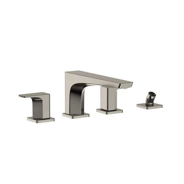 Roman Tub Trim GE Deck Mount with Handshower Outlet 2 Lever Polished Chrome ADA 4 Hole - Frankwebs