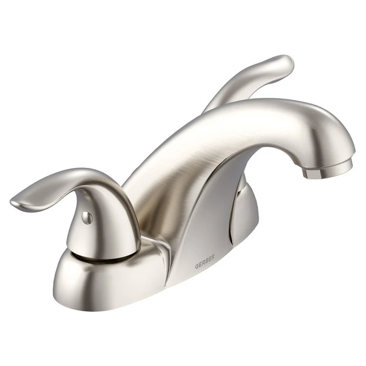 Lavatory Faucet Viper Centerset 4 Inch Spread 2 Lever ADA Brushed Nickel 1.2 Gallons per Minute Metal Touch Down - Frankwebs
