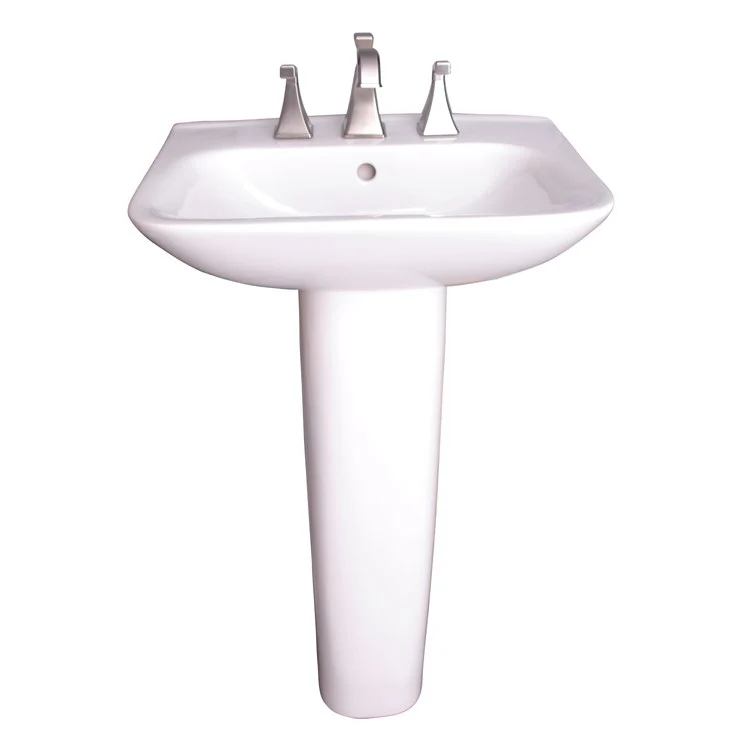 Pedestal Lavatory Eden 520 Widespread White Rectangular - Frankwebs