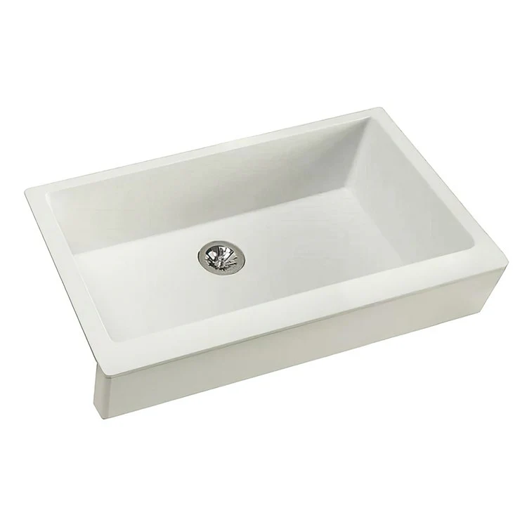 Kitchen Sink Quartz Luxe 36 x 21 Inch Single Bowl Perfect Drain Chestnut Farmhouse - Frankwebs