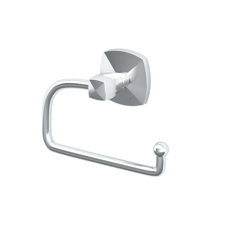 Toilet Paper Holder Jewel Hanging Single Hook Satin Nickel Metal Wall Mount - Frankwebs