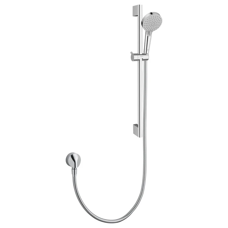 Wall Bar Vernis Blend Chrome 24 Inch WaterSense Includes 1.75GPM Rain IntenseRain Sprays Handshower Wall Bar Handshower Hose Slider Metal - Frankwebs