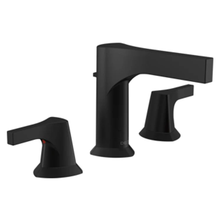 Lavatory Faucet Zura Widespread Deck Mount 8-16 Inch Spread 2 Lever ADA WaterSense Matte Black 1.2 Gallons per Minute - Frankwebs