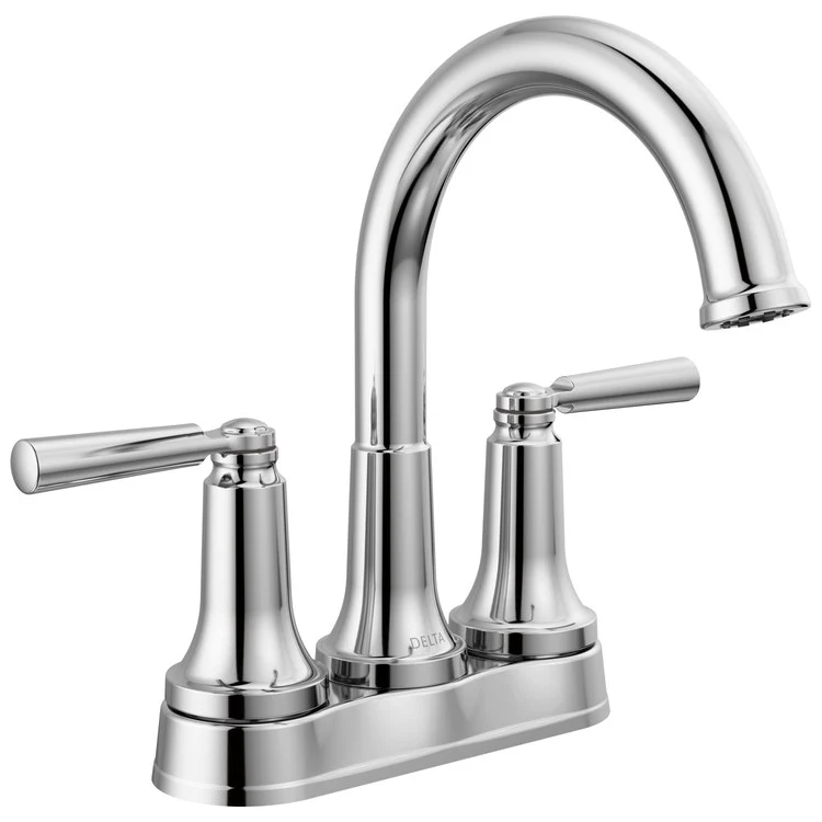 Lavatory Faucet Saylor Centerset 2 Lever ADA WaterSense Chrome 1.2 Gallons per Minute Metal Pop-Up 5-3/8 Inch - Frankwebs