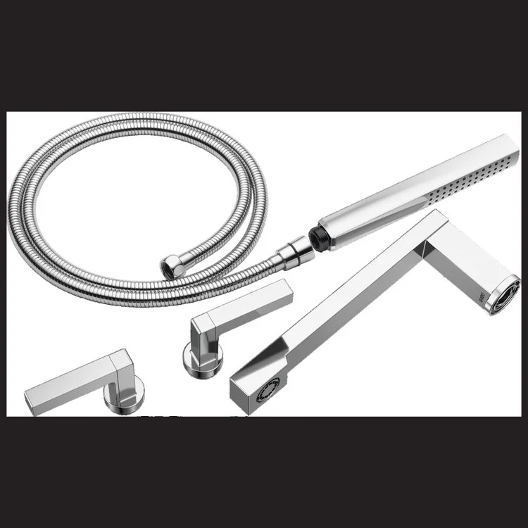 Tub Filler Trim Frank Lloyd Wright 2 Lever Brilliance Luxe Steel ADA 8 Inch Spread - Frankwebs