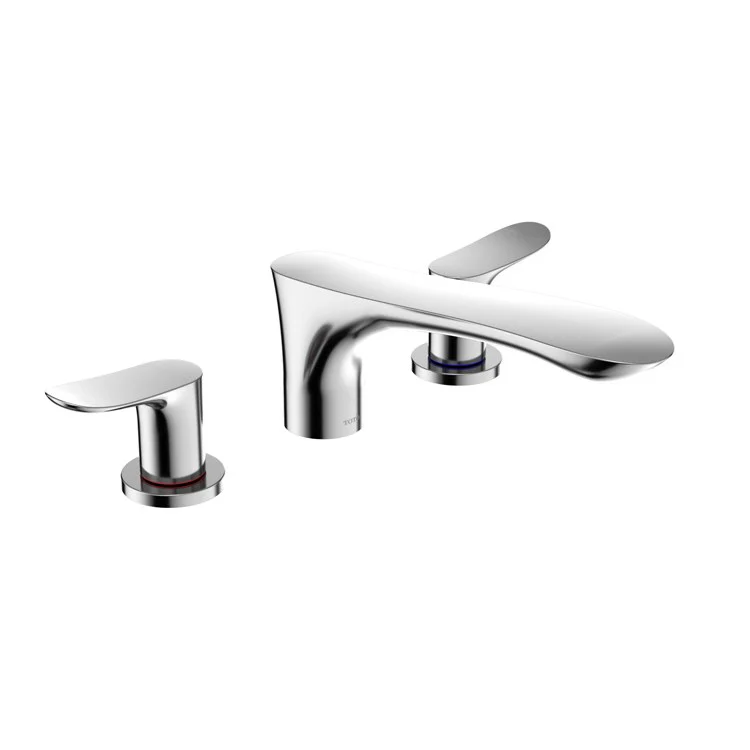 Roman Tub Trim GO Deck Mount 2 Lever Brushed Nickel ADA 3 Hole - Frankwebs