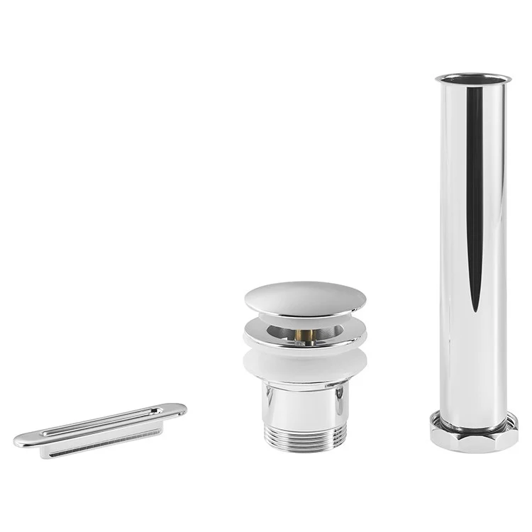 Drain Kit with Overflow Cover for Townsend and Estate Freestanding Tub - Polished Chrome - Frankwebs