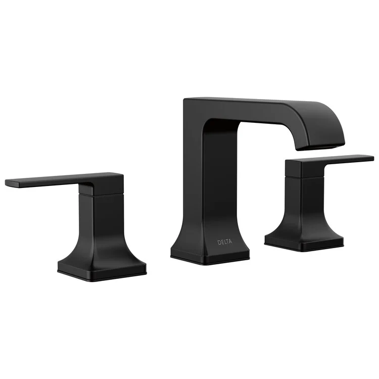 Lavatory Faucet Velum Widespread 4-16 Inch Spread 2 Lever ADA WaterSense Matte Black 1.2 Gallons per Minute - Frankwebs