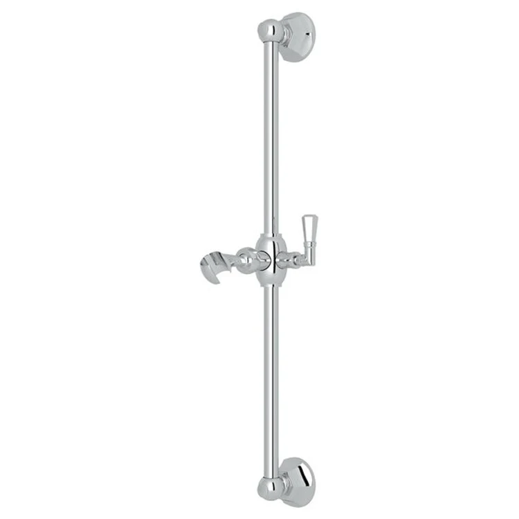 Slide Bar Palladian with Palladian Escutcheon 24 Inch Polished Chrome Brass Wall Mount - Frankwebs