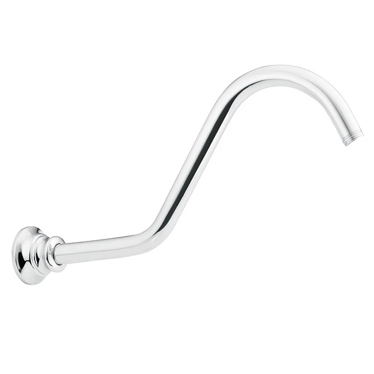 Shower Arm Waterhill with Flange Brushed Gold 14 Inch 1/2 Inch IPS Metal - Frankwebs