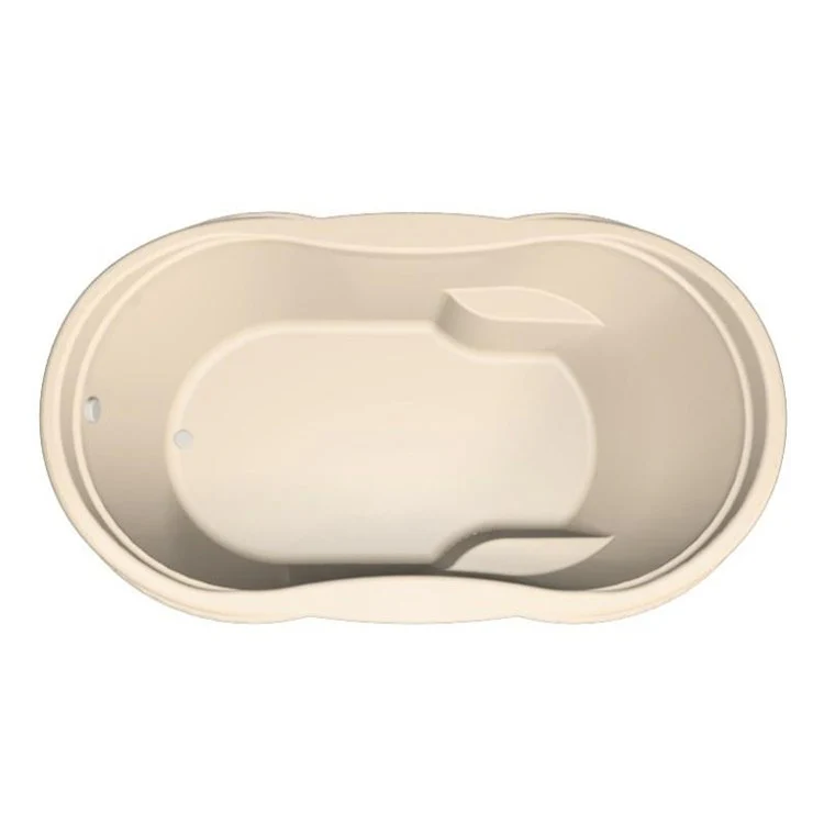 Soaking Tub Designer Collection Vanessa 72 x 42 Inch Drop-In Tub Only End Biscuit Acrylic - Frankwebs