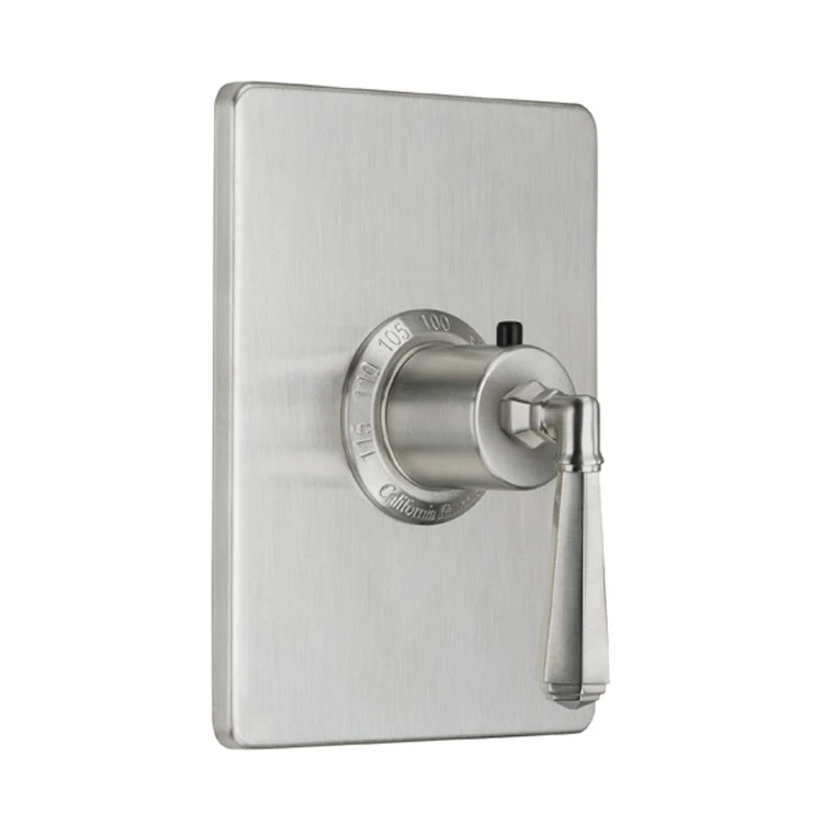 Thermostatic Trim Monterey Rectangular 3/4 Inch 1 Lever Polished Chrome ADA for Requires Rough Valve TH75-R Handle and Escutcheon Brass - Frankwebs
