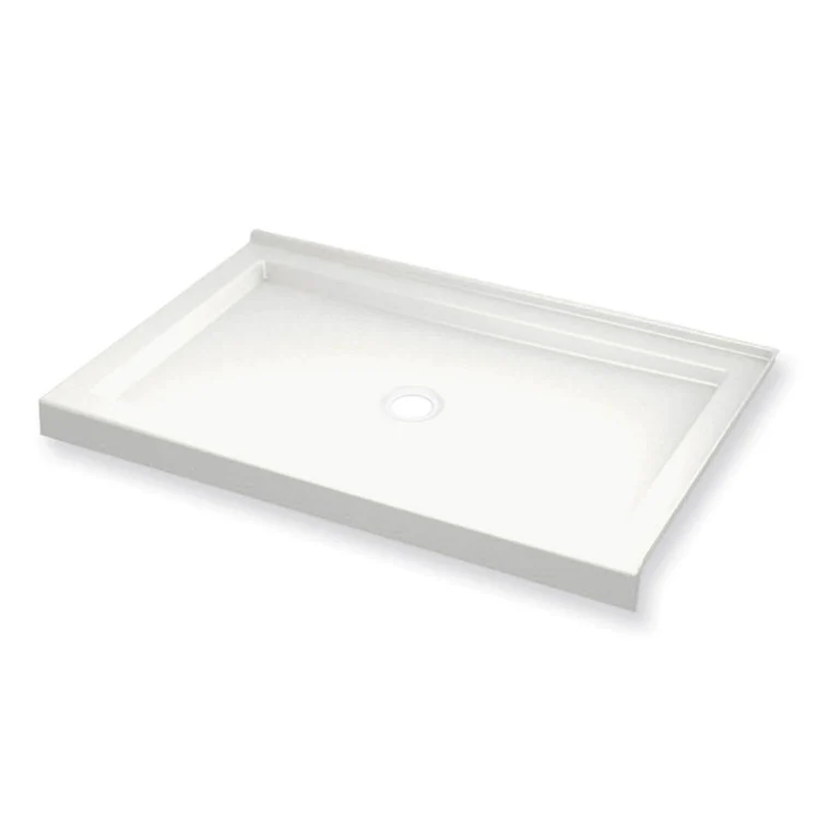 Shower Base B3 Round Drain/Corner Right White 48L x 34W Inch Acrylic Center - Frankwebs