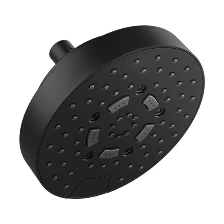 Showerhead Universal Showering 5 Function Brilliance Polished Nickel 7 Inch 1.5 Gallons per Minute H2Okinetic Linear Round Includes H2Okinetic Rinsing Shampoo Full Full & Shampoo & Massage Spray - Frankwebs