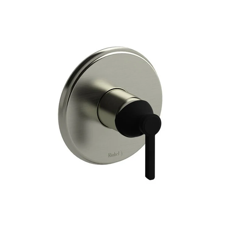 Pressure Balance Valve Trim Momenti Round Type P 1 Lever Brushed Nickel/Black ADA 5.8 Gallons per Minute - Frankwebs