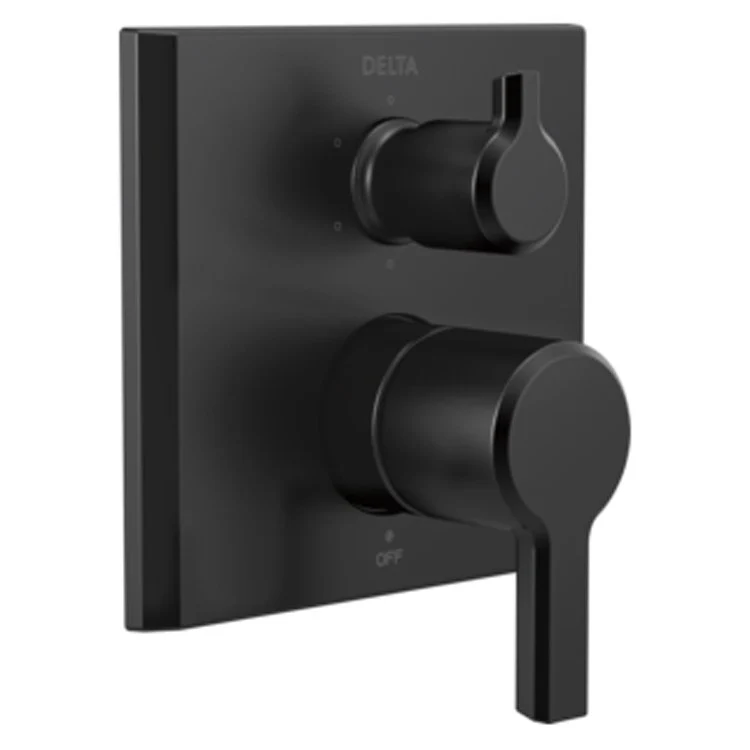 Diverter Trim Pivotal 14 Series Integrated 6 Functions Matte Black 2 Lever ADA for Rough-In Valve R22000 Not Included - Frankwebs