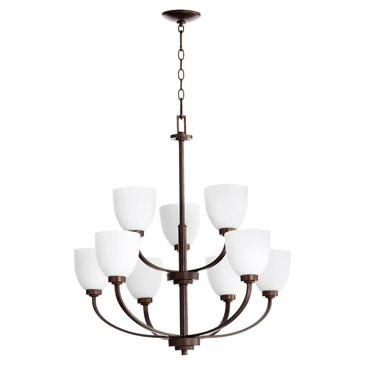 Reyes Nine-Light Two-Tier Chandelier - Frankwebs