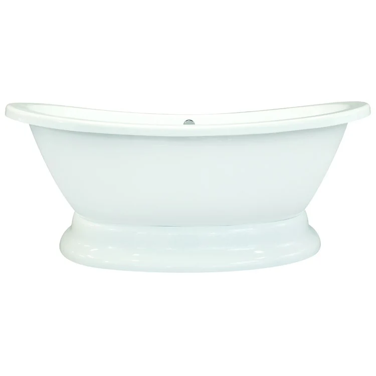 Soaking Tub Ston Collection Mitra 72 x 38 Inch Freestanding Tub Only Center Almond Hydroluxe SS - Frankwebs