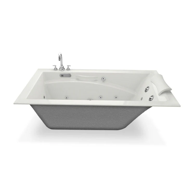 Tub Optik 65-3/4 x 36 x 21-1/8 Inch Alcove with Hydrofeel Left White Acrylic - Frankwebs