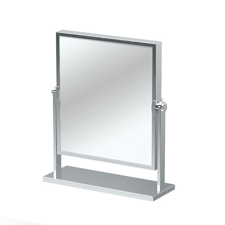 Mirror 8.625 x 9.625 Inch Satin Nickel Table Rectangle Beveled - Frankwebs