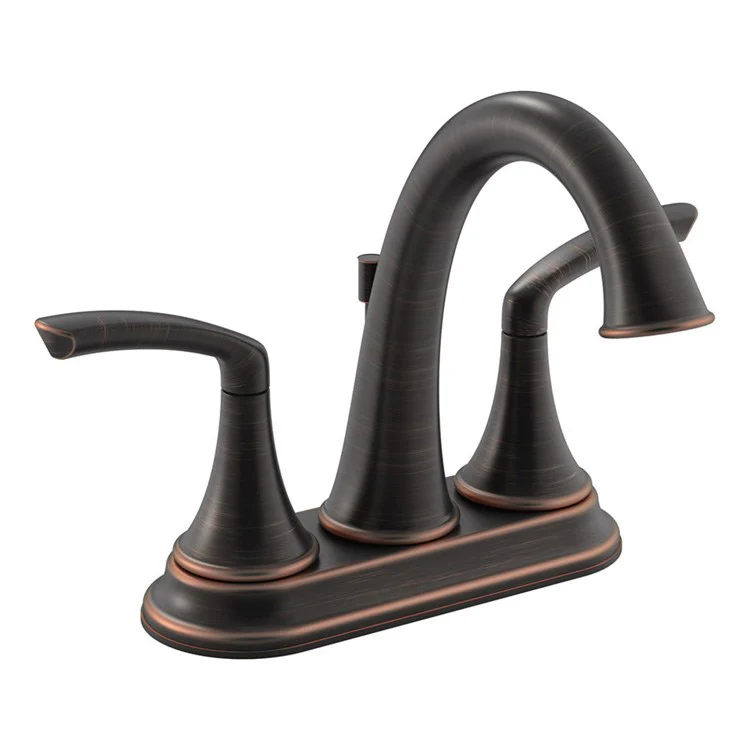 Elm Two Handle Centerset Bathroom Faucet with Drain - Frankwebs