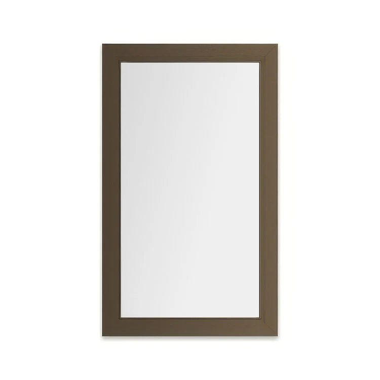 Medicine Cabinet Main Line 24 x 40 Inch 1 Doors Framed Mirror Brushed Black Flat Top Merion Frame Slow Close Hinges 4 Inch - Frankwebs