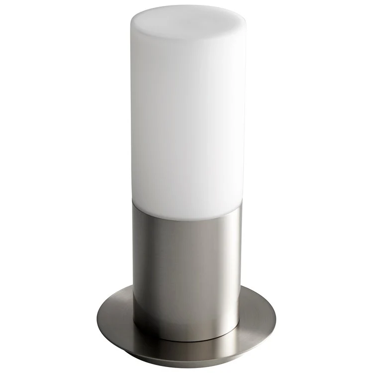 Pilar Single-Light Large LED Flush Mount Ceiling Fixture with Glass Shade - Satin Nickel - Frankwebs