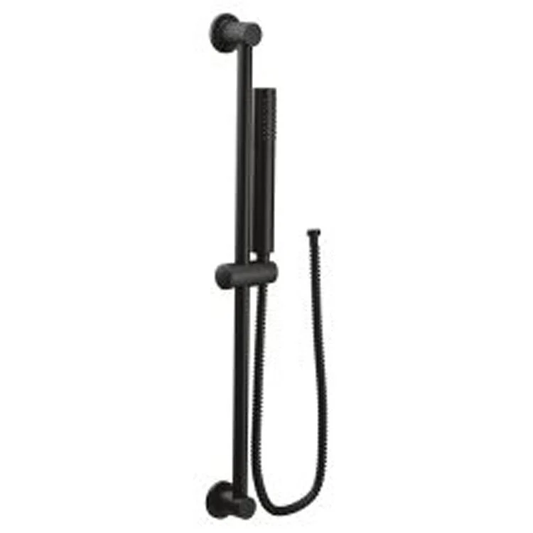 Handshower Set Level Wand Matte Black 1 Function 1.75 Gallons per Minute 30IN Slide Bar with Push Button Height Selection - Frankwebs
