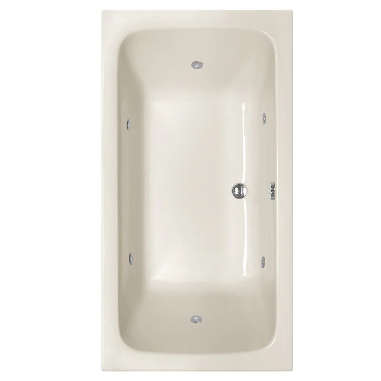 Whirlpool Tub Designer Collection Kira 60 x 32 x 20 Inch Center Drain Biscuit Rectangle - Frankwebs