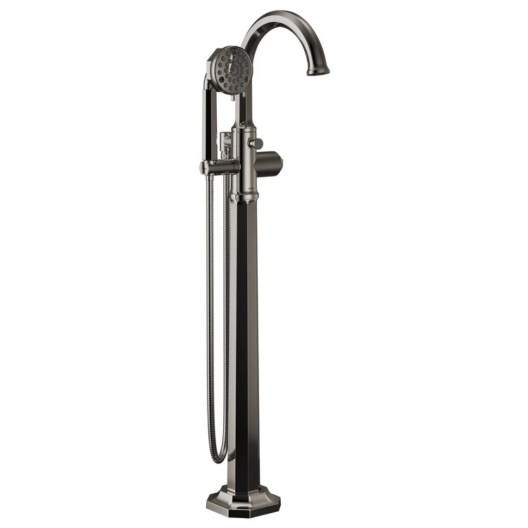 Tub Filler Trim Beauclere Freestanding Less Handle Brilliance Black Onyx WaterSense Round Single Function 15.5 Gallons per Minute - Frankwebs