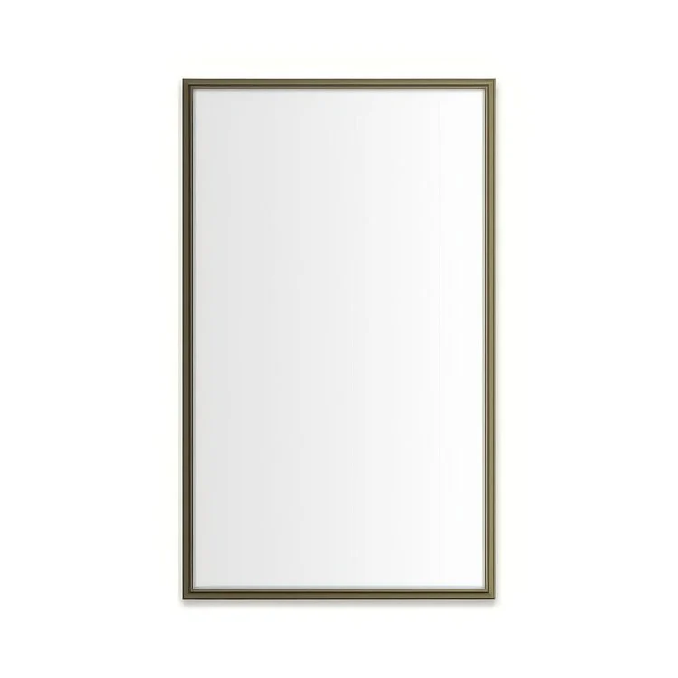 Medicine Cabinet Main Line 24 x 40 Inch 1 Doors Framed Mirror Vintage Brass Flat Top Rosemont Frame Slow Close Hinges Sliding Magnification Mirror Magnetic Strip Interior Lighting USB Charging ports Electrical Outlets Phone Holder 4 Inch - Frankwebs