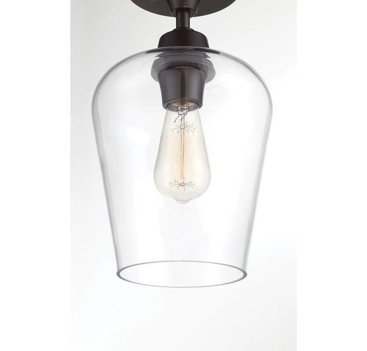 Octave Single-Light Semi-Flush Mount Ceiling Fixture - Frankwebs