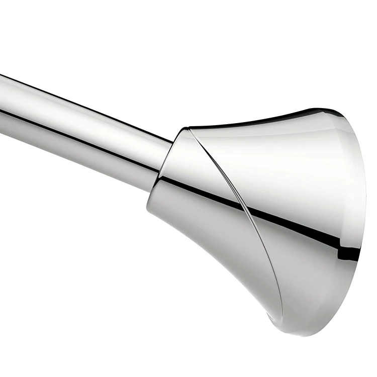 Adjustable Curved Tension Stainless Steel Shower Rod with Concealed Mount Flanges - Frankwebs