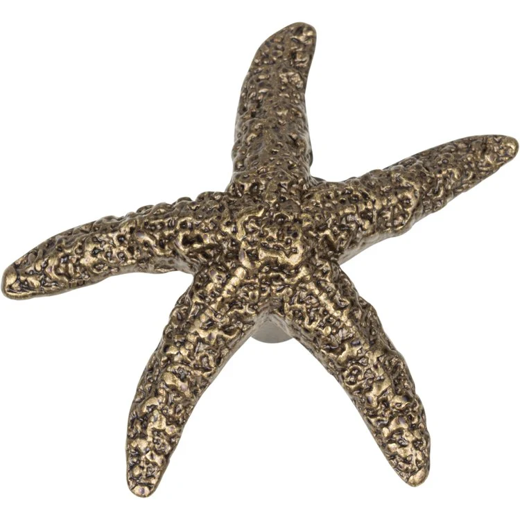 Knob Atlas Nautical/Ocean Starfish Burnished Bronze Zinc Alloy 2 Inch 1 Inch - Frankwebs