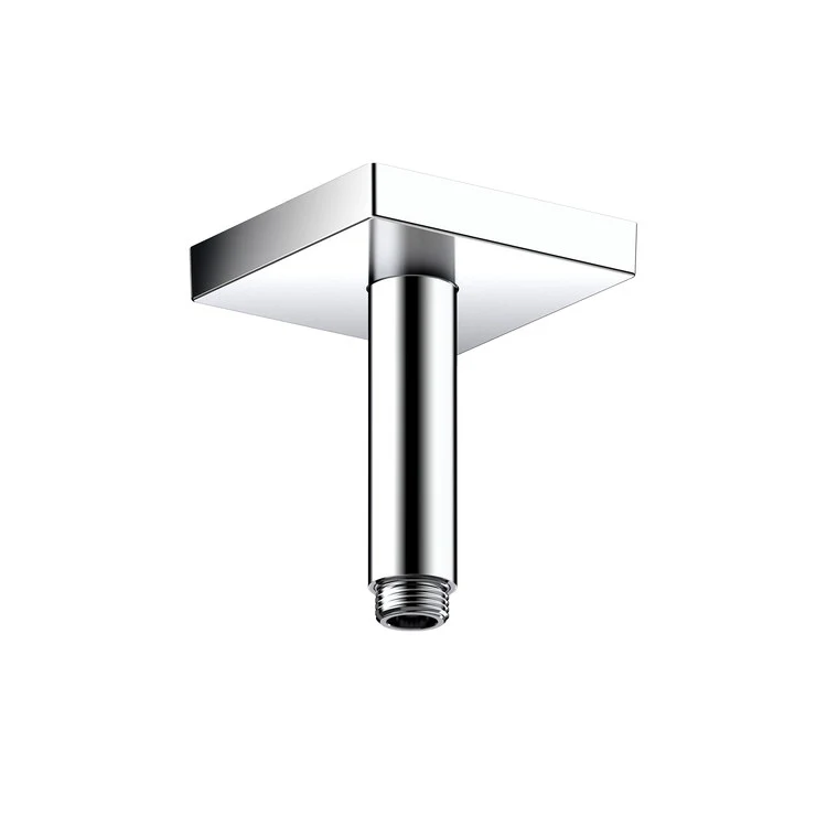 Shower Arm ShowerSolutions with Square Flange Brushed Nickel 4 Inch 1/2