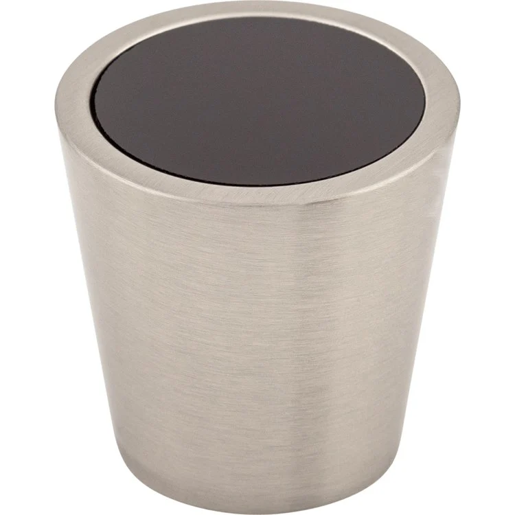 Knob Crystal Black for Decorative Hardware Brushed Satin Nickel Brass 1-1/16 Inch 1-1/16 Inch - Frankwebs