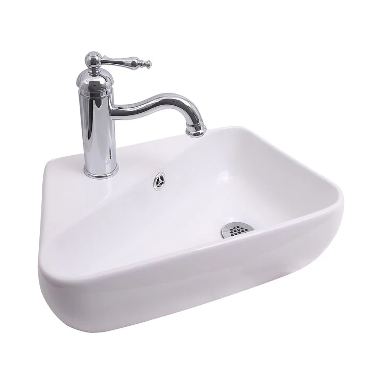 Lavatory Sink Coco Wall Hung 17 Inch White - Frankwebs
