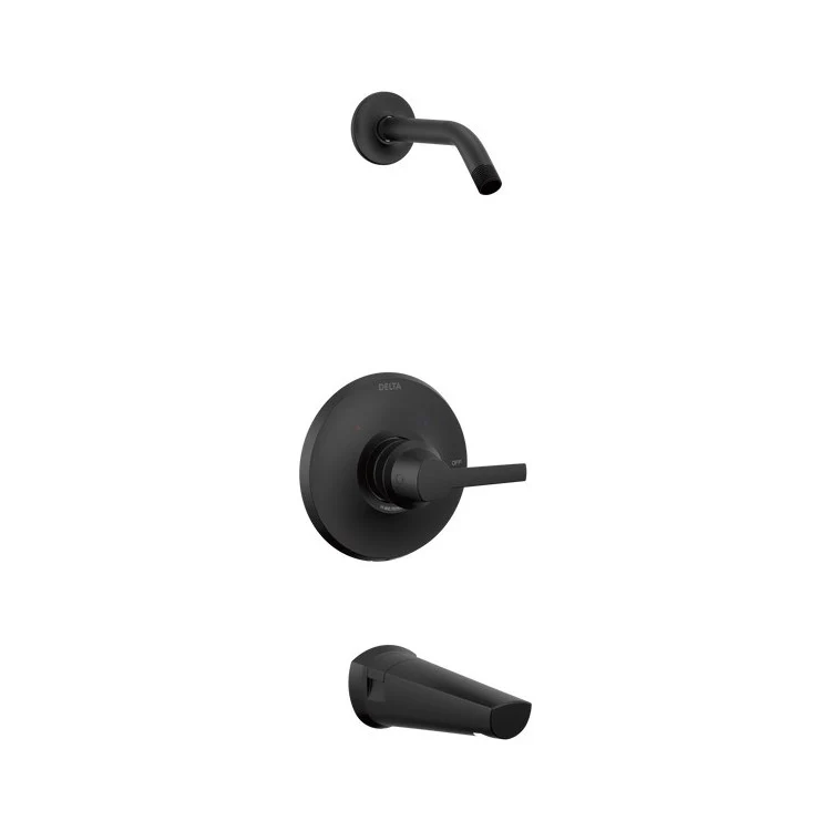 Tub and Shower Trim Galeon 14 Less Head Matte Black ADA 6-1/2 Inch - Frankwebs