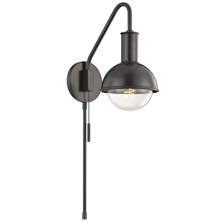 Riley Single-Light Swing-Arm Wall Sconce with Plug - Frankwebs