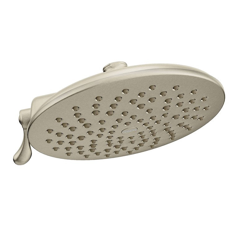Showerhead Velocity 2 Function Brushed Gold 8 Inch 2 Gallons per Minute Rain & Rinse Metal/Brass WaterSense - Frankwebs