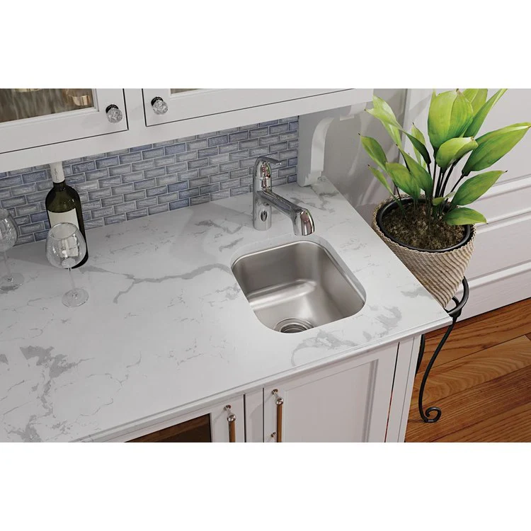 Kitchen Sink Dayton 14.5 x 12.5 Inch Single Bowl Soft Satin Undermount - Frankwebs